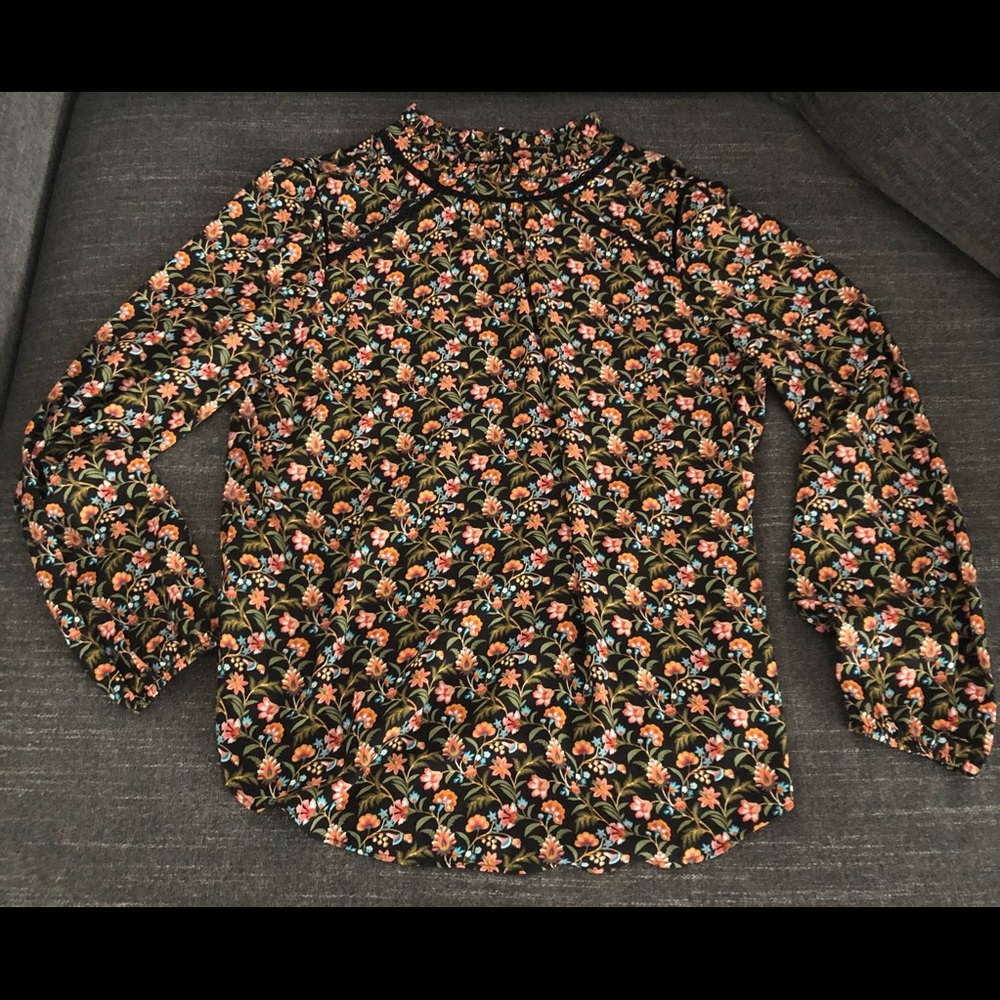 Loft Floral Maternity Blouse Size Small
